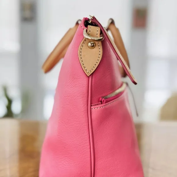 Dooney & Bourke Florentine Leather Dillen Satchel Bubble Gum Pink BAG & … - Picture 10 of 14